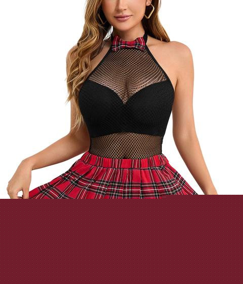 Imagem de Conjunto de lingerie Enyprok Sexy Roleplay Saia para mulheres