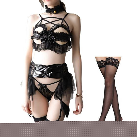 Imagem de Conjunto de lingerie SINROYEE Sexy Little Angel Demon Cosplay FM7007B