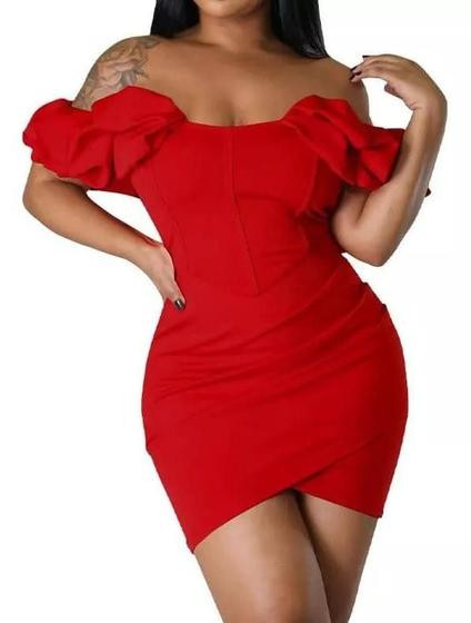 Imagem de C1509-Vestido Festa Balada Sexy Espartilho Ciganinha Natal 27s03