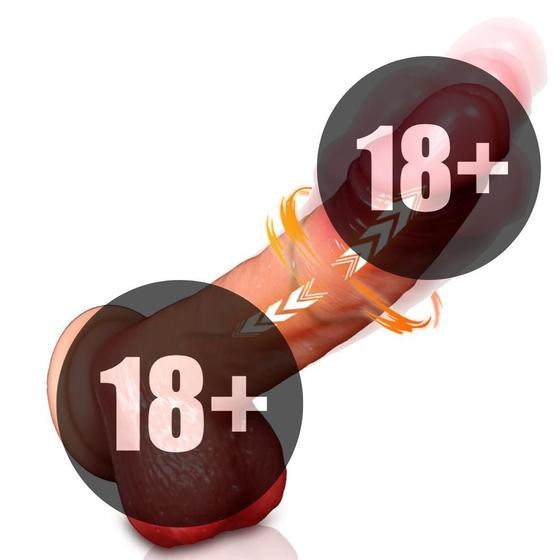 Vibrador 20cm x 3,5cm Controle Aplicativo Dildo Vai e Vem Aquecimento Prótese Silicone - SEXY IMPORT