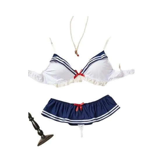 Imagem de Conjunto De Lingerie Sexy Transparente Com Sutiã E Calcinha, Fantasia Exótica Para Mulheres