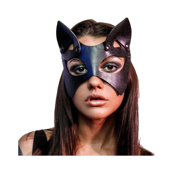 Imagem de Máscara De Gato Em Couro Vermelho Para Mulheres, Acessório Sexy Para Cosplay, Baile Gótico, Máscara