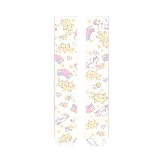 Meias Lolita Acima Do Joelho Com Estampa De Coelho E Gato, Respiráveis, Acessórios Sexy Para - NONE