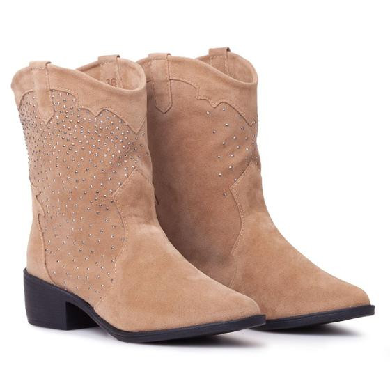 Bota Country Western Camurça Hotfix brilhante Moda Fashion - Yes me