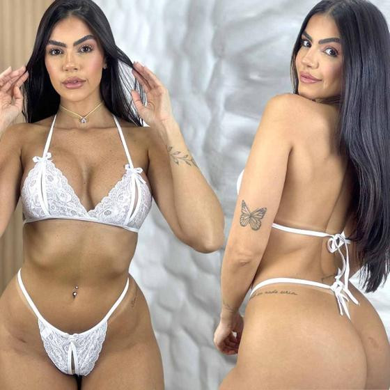 Conjunto De Lingerie Sensual Sem Bojo Sem Aro Sexy Renda - Like4you