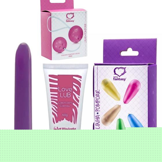 Imagem de Kit De Pompoarismo Completo Bolinhas + 5 Cones + Estimulador + Lubrificante