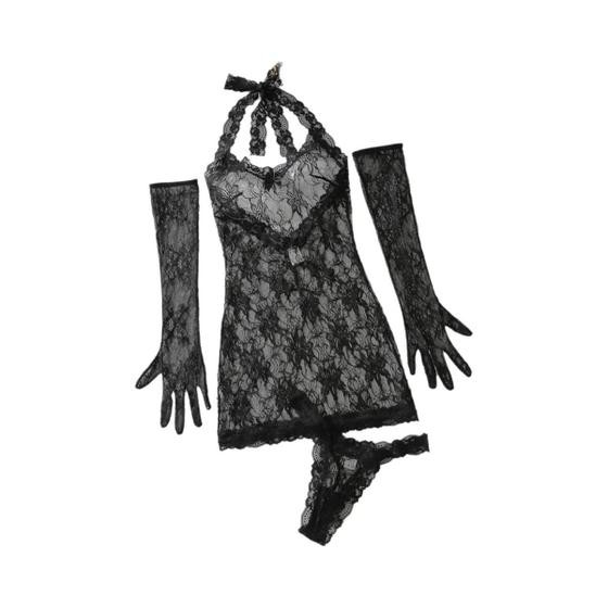 Conjunto De Saia Mini Em Renda Com Decote Em V Sexy Para Noite De Garotas Quentes MUZISKAT 2025