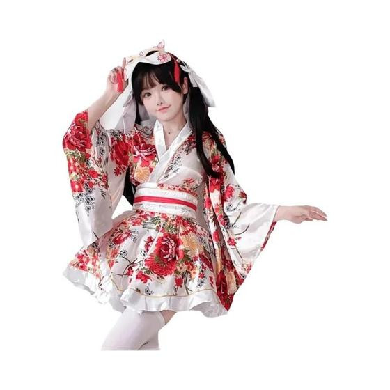 Vestido Kimono Geisha Sexy E Doce Para Mulheres, Robe Japonês De Verão, Fantasia De Cosplay Anime - JEMMA LEONG