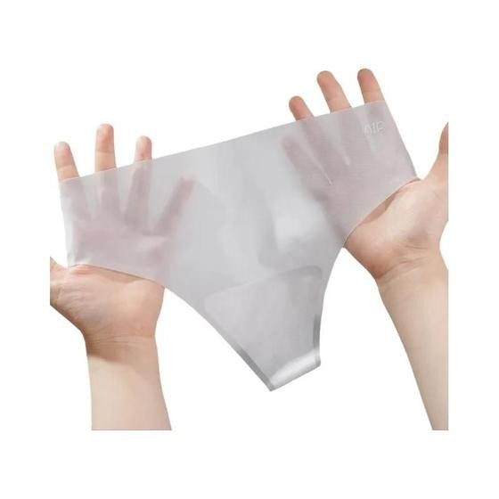 Imagem de Calcinha Tanga Transparente Ultrafina e Sexy - Cintura Baixa, Sem Costura e Secagem Rápida