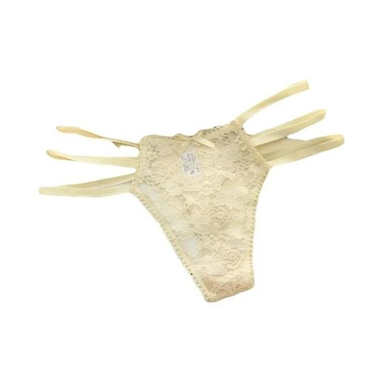 Imagem de Calcinha Fio Dental de Renda Sexy - Sem Costura e Transparente