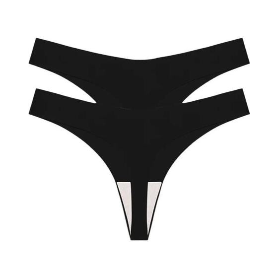 Imagem de Conjunto de 3 Calcinhas Lingerie Sexy Sem Costura - Cintura Baixa e Costas em T