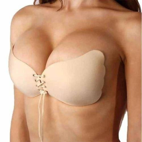 Imagem de Sutiã Adesivo Invisível Levanta Seio PUSH UP Silicone BEGE -P