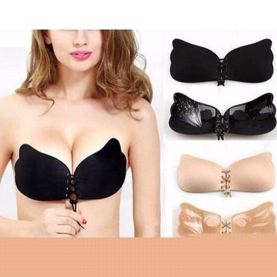 Imagem de Sutiã Adesivo Invisível Levanta Seio PUSH UP Silicone BEGE