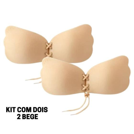 Imagem de Kit 2 Sutiã Adesivo Invisível Levanta Seio Push Up Silicone