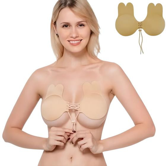 Imagem de Sutiã adesivo invisível silicone levanta seio com regulador