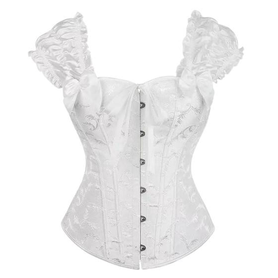 Espartilho Corpete Corset Bordado Cinta Modela Cintura Alça - Modas Fagundes