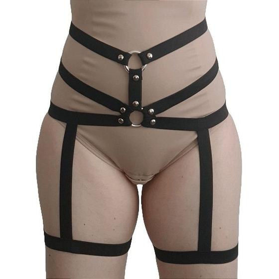 Imagem de Cinta Liga Elástica Regulável com Perneira - Leg Garter Miss