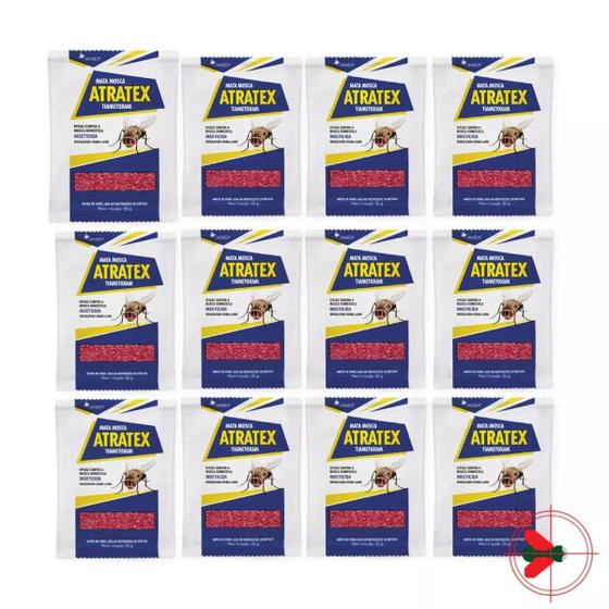 Imagem de 12 Atratex T Isca Com Atrativo Sexual Para Moscas Sachê 25g