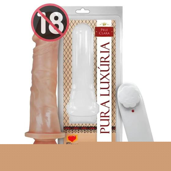 Prótese Com Vibro E Ventosa Feminino Ponto G 18 X 4,4 cm - sexy fantasy