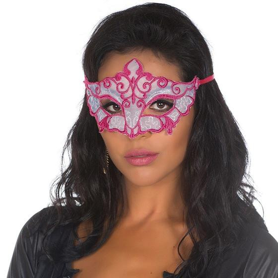 Mascara Sensual Pink e Branco 50tons de Cinza Pimenta Sexy