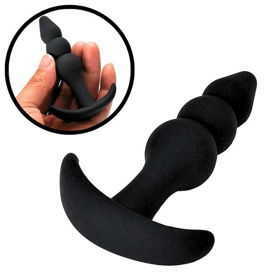 Plug Anal em Silicone Aveludado e Escalonado