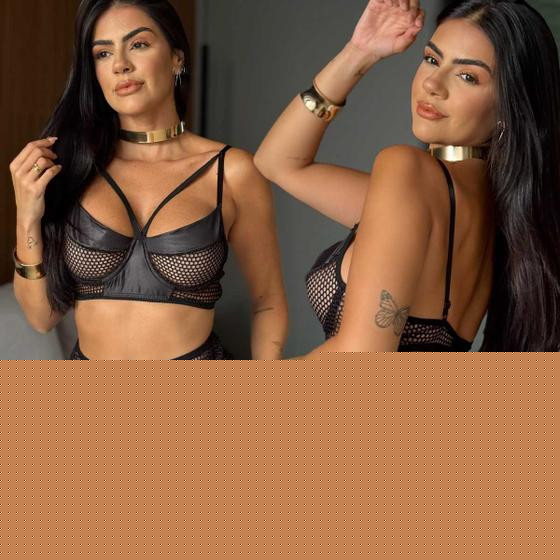 Lingerie Feminina Sensual Arrastão Transparente Completa - Like4you