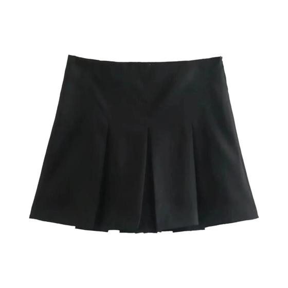 Saias Mini Plissadas Vintage Femininas Com Babados, Casuais Para Primavera E Verão, Sexy E Em - KONDALA