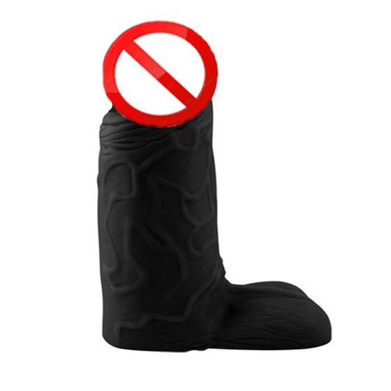 Imagem de Prótese Preta Maciça Com Escroto 23 X 7,3 Cm Sexy Fantasy
