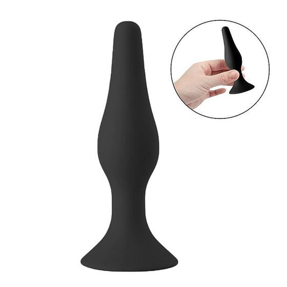 Plug Anal Cônico em Silicone com Ventosa 16 x 3.9cm Sex shop - Sexy Import