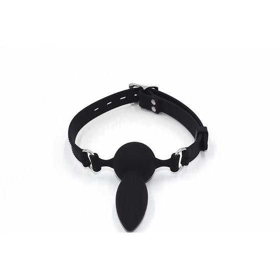 Mordaça com Cinta e Plug vaginal ou Anal - Sexy Import