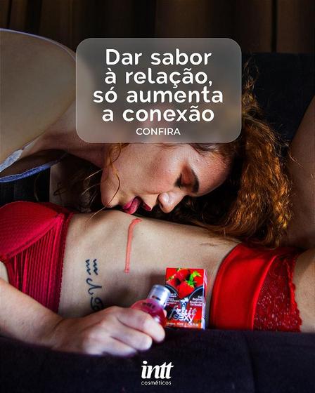 Imagem de Gel beijável para oral esquenta fruit sexy morango com champagne 40ml intt cosméticos