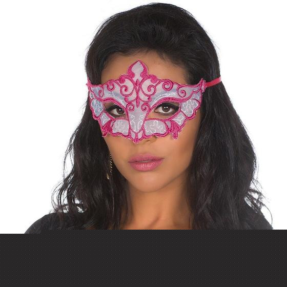 Mascara Sensual Pink e Branco 50tons de Cinza Pimenta Sexy