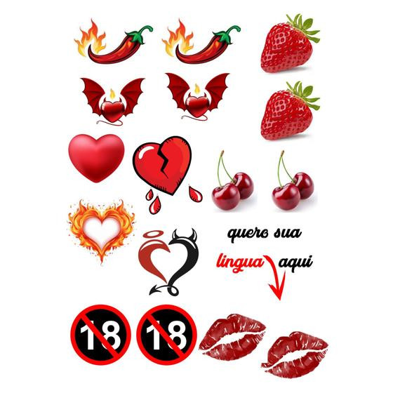 17 Tatuagens Temporárias Intima e Sexy - Chinesa