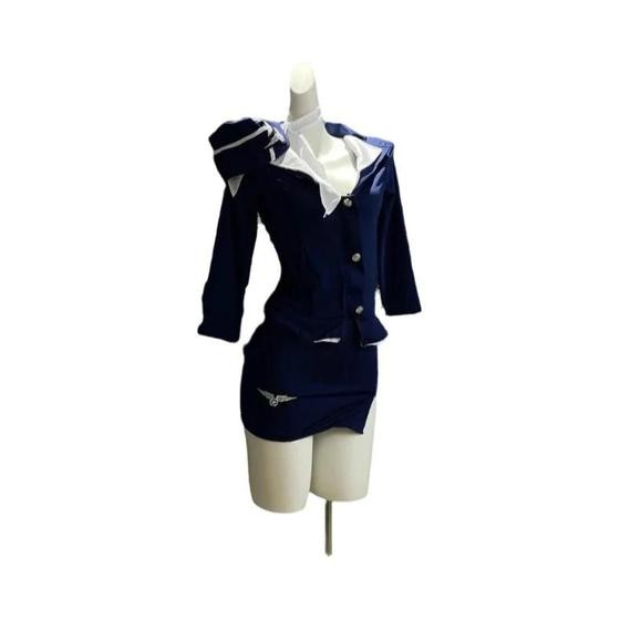 Fantasia Sexy De Aeromoça Para Mulheres, Traje De Cosplay Para Halloween, Festa De Fantasia 2025NOVO - JEMMA LEONG