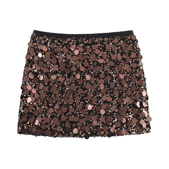 Imagem de Vestido Mini Sexy De Lantejoulas Para Mulheres, Cintura Alta, Estilo Y2K, Para Festas E Clubes, Saia