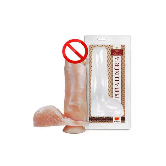 Imagem de Prótese Maciça Com Escroto Ventosa 20 X 4,7Cm - Sexy Fantasy