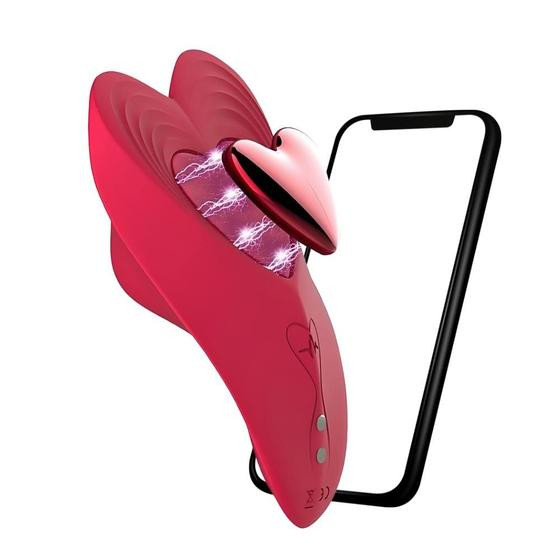 Imagem de Vibrador Calcinha Cora Casal Controle por APP IOS ANDROID 10 Velocidades Bluetooth Silicone Cirurgico Recarregavel Funciona a qualquer distancia