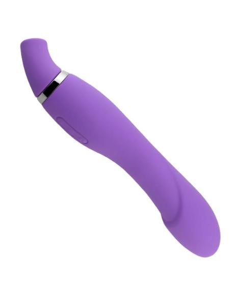 Sugador de Clitóris com Vibrador Sex Shop Recarregável Multifunção com Estímulo Duplo e Design Ergonômico - Genérica