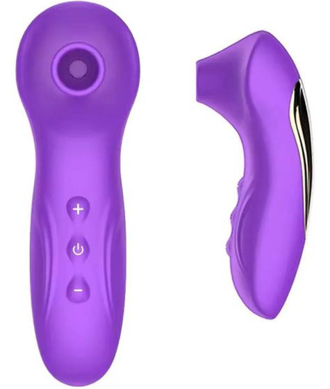 Estimulador Feminino Vibração intensa Sex Shop por Sucção Recarregável Lilás - Genérico