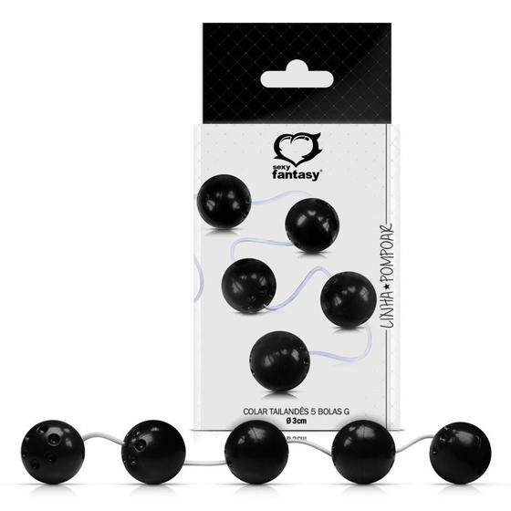 Colar Tailandês com 5 Bolas Tam G 3cm - Sexy Fantasy