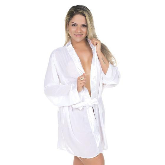 Imagem de Camisola Robe ROMÂNTICO Branca PIMENTA SEXY - Camisola Sexy