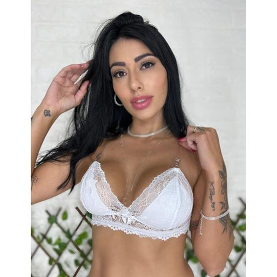 Sutiã Com Alça de Silicone Rendado Com 2 Alças Discreto Sem Bojo Forrado Renda Sexy - Impresioni