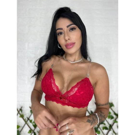 Sutiã Com Alça de Silicone Rendado Com 2 Alças Discreto Sem Bojo Forrado Renda Sexy - Impresioni