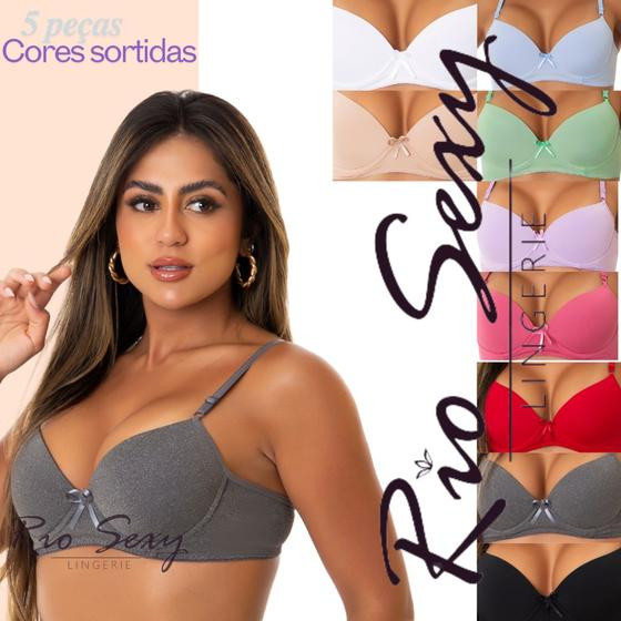 kit com 5 Sutiã de bojo para uso ou revenda. Soutien Sutien Sutian - RIO SEXY LINGERIE