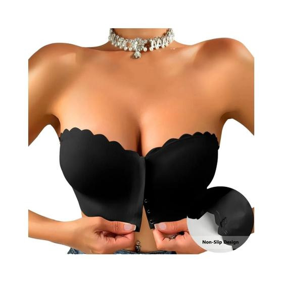 Sutiã Push-up Sem Alças, Sexy E Confortável, Com Fechamento Frontal Sem Costura, Lingerie Feminina - NONE