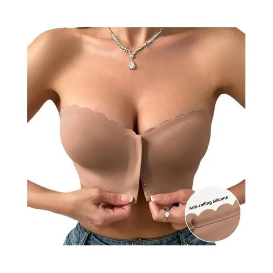 Sutiã Push-up Sem Alças, Sexy E Confortável, Com Fechamento Frontal Sem Costura, Lingerie Feminina - NONE