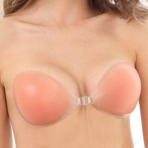 Imagem de Sutia Adesivo Silicone Invisivel Levanta Seio Sem Alça Cola