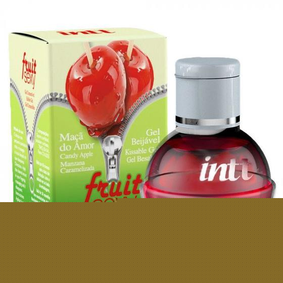 Imagem de Gel Massageador Beijável Para Sexo Oral Sabor Maçã do Amor 40ml  Sex Shop Fruit Sexy Intt