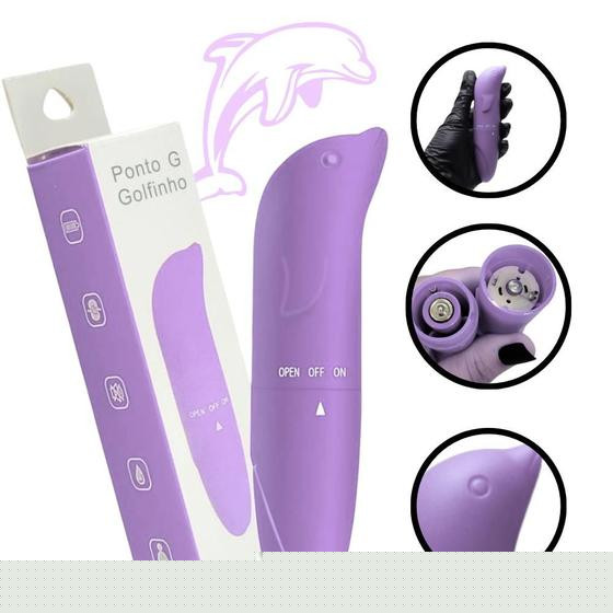 Imagem de Vibrador Golfinho Ponto G Aveludado Com Formato Golfinho Estimulador De Clitóris Miss Collection  Sex Shop Produlto Adulto