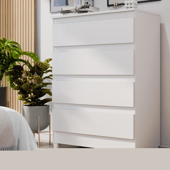 Imagem de Cômoda Rio Organizadora De Roupa Com 4 Gavetas Compacta Multiuso Para Quarto